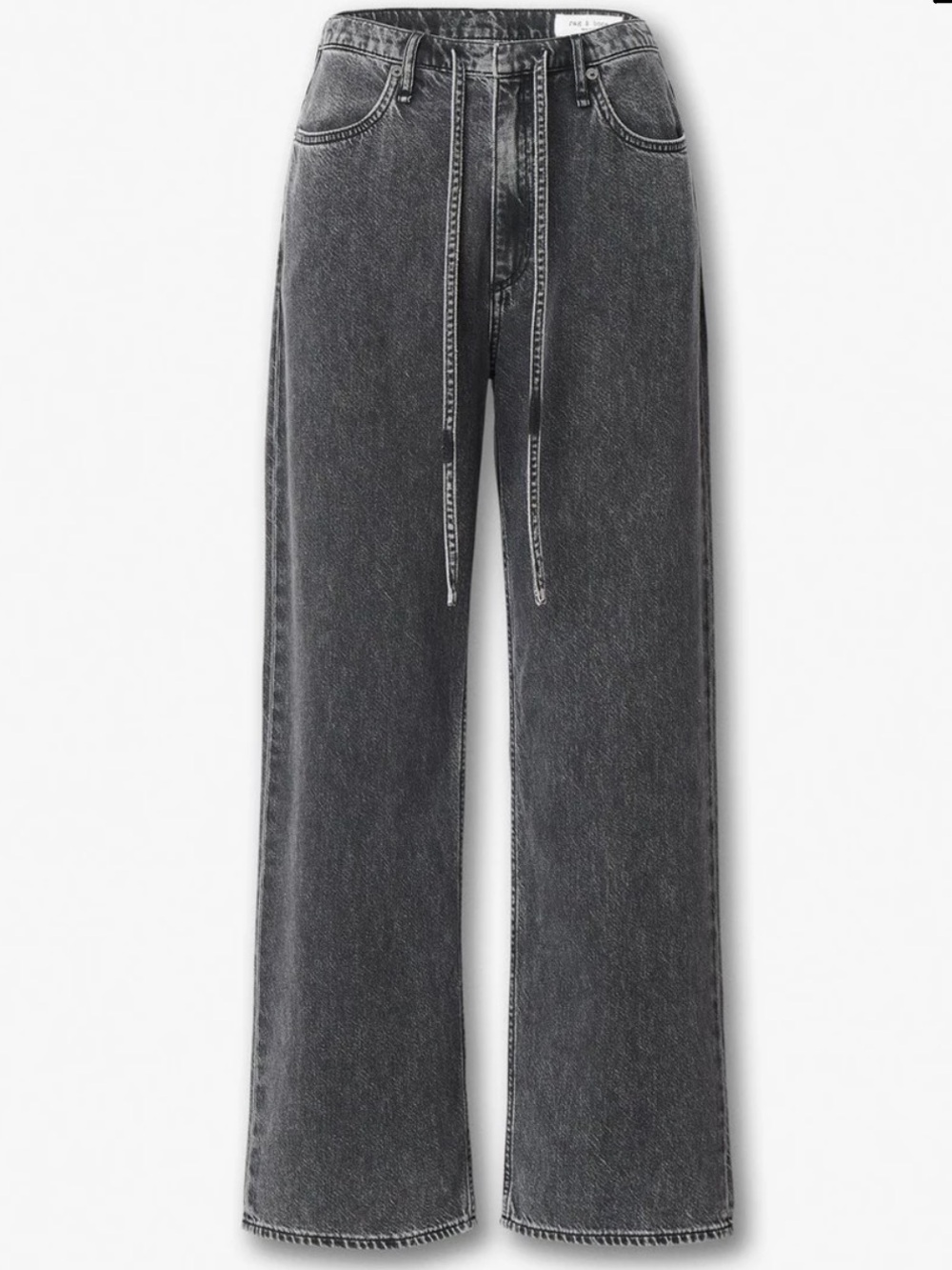 Phoebe Wide-Leg Drawstring Jeans